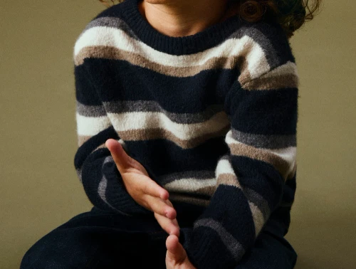 Name It dark sapphire stribet striktrøje